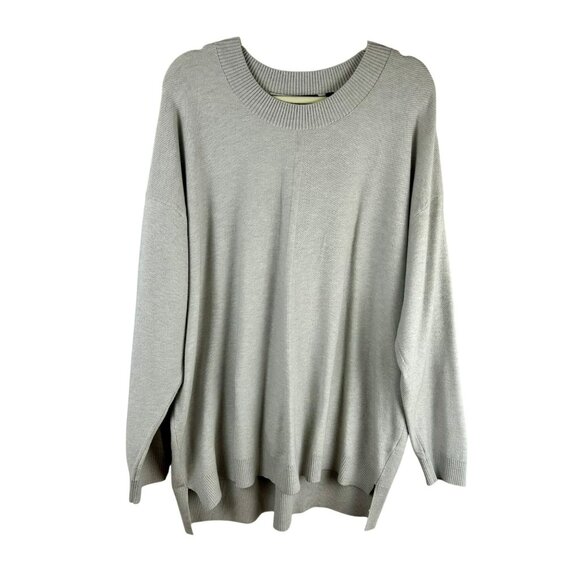 Cyrus Long Sleeve Sweater Women Plus 3X Gray‎ Crew Neck High Low Hem Cozy Soft - Picture 1 of 5